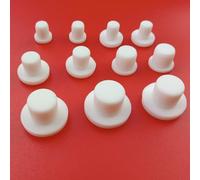 XIAOGYYE 10Pcs Mushroom Type Rubber Silicsolid Plug Stoppers for Hole 7.5Mm 7.8Mm 8/8.3/8.5Mm Round Tapered End Caps Holesing/White/A13.5Mm(0.531 Inch)