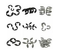XIAOGYYE 20Pcs Ss 304/Black Carbon Steel E Clip Circlip Retaining Washer Inner Diameter 1.2/1.5/2/2.5/3/3.5/4/5/6/7/8/9/10/12Mm/Ss 304/3.5Mm