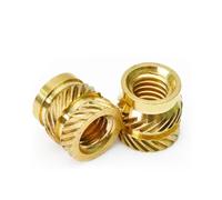 XIAOGYYE 250Pcs Insert Brass Nut Hot Melt Knurled Thread Heat Embedment Copper Nuts Embed Pressed Fit M3 for 3D Printer Plastic Case/Color/M3*5 * 4.5(250Pcs)