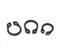 XIAOGYYE 5/10/50Pcs M3/M4 M5 M6 to M50 Black 65Mn Manganese,Ss 304 C Type External Circlip Retaining Clip Washer for Shaft/Black 65Mn Steel/M15 10Pcs
