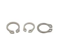 XIAOGYYE 5/10/50Pcs M3/M4 M5 M6 to M50 Black 65Mn Manganese,Ss 304 C Type External Circlip Retaining Clip Washer for Shaft/Ss 304/M15 10Pcs