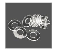 XIAOGYYE 50/100/200Pcs PVC Plastic Transparent Insulating Plain Gasket Pad Spacer Flat Washer Soft Hard M1.2 M1.4 M1.7 M1.8 M2 M2.5 M3/M4 M5 M6 M8/Soft/M3*12 * 1-100Pcs