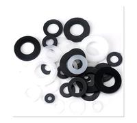 XIAOGYYE 50/100Pcs M2 M2.5 M3/M4 M5 M6 M8 M10 M12 M14 M16 M18 M20 White Black Nylon Plastic Flat Washer Plane Spacer Insulation Seals Gasket/Black/M6*12 * 1.5 (100Pcs)