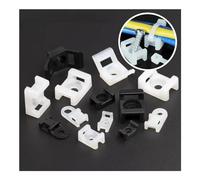 XIAOGYYE 50Pcs Cable Tie Saddle Type Installation Plastic Base Wire,Clip Wire Fixing Seat Screw Hole Cable Tie Mounting Seat/Stm-4/50Pcs