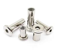 XIAOGYYE 5Pcs/10Pcs M4/M5/M6 Large Flat Hex Hexagon Socket Headniture Rivet Connector Insert Joint Sleeve Cap Nut/M6*10-5Pcs