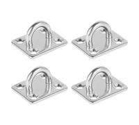 XIAOGYYE U-Type Screw, Heavy Duty Square Stainless Steel Pad Eye Hook Ceiling Plate Marine Hardware Hook M8/4Pcs M8