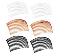 Xiaohan 6PCS 3.15IN Hair Side Comb with 3 Colors, Professional Barber Comb for Styling and Grooming, French Combs for Wedding, Dating and More