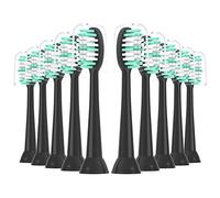 XIAOHEAD Replacement Toothbrush Heads 10 Pack for AquaSonic Black Series and Vibe Series Electric Toothbrush