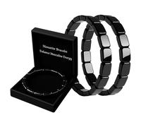 Xiaoheitutu Hemys Hematite Bracelet Men, Natural Hematite & Black Obsidian Energy Bracelet, Reclaim Your Confidence & Drive, Stretch Cord Healing Stone Beads Jewelry for Men Women (2PCS)