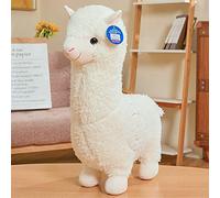 XIAOHONG 46CM Alpaca Plush Toy, Llama Stuffed Animal Large Llamacorn Alpaca Doll Plushie Hug Pillow Soft Fluffy Cushion White Plush Stuffed Alpaca Doll Toys Kids Gifts