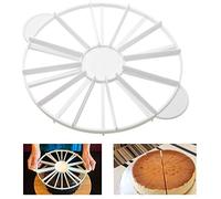 XIAOHONG Round Cake Slice & Pie Slicer Marker, Cake Divider, Cheesecake Cutter, Double Sided Cake Portion Marker, 10 or 12 Slices-Works for Cakes Up to 16-Inches Diameter