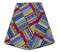Xiaohuagua African Fabric 100% Cotton Kente Fabric 6 Yard Ankara American African Printing Wax Fabric