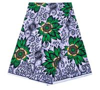 Xiaohuagua African Fabric 100% Cotton Kente Fabric 6 Yard Ankara American African Printing Wax Fabric