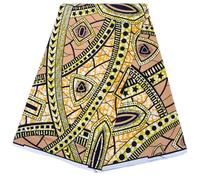 Xiaohuagua African Fabric 100% Cotton Kente Fabric 6 Yard Ankara American African Printing Wax Fabric