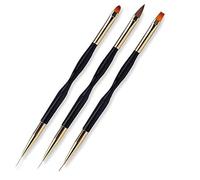 Xiaohui887 3pcs Nail Art Pen Dual Tip Nail Art Pen Strokes Nail Art Tools (Double Tip Nail Pen)