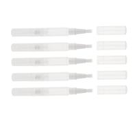 Xiaojikuaipao 12x5pcs 3ml Empty Twist Pen Cosmetic Container Lip Gloss Tubes 3ml Travel Lip Gloss Pen Set with Brush for Nail Polish, Perfume, and More - Easy to Fill and Carry, Transparent
