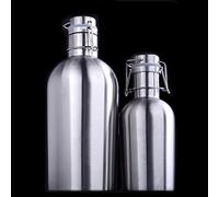 Xiaojikuaipao 2L Stainless Steel Beer Growler Hip Flask, Durable Swing Top Beer Bottle, Keep Beverage Cold Longer, Dishwasher Safe, for Home Bar Outdoor Use, AMBEE1JR45SH7HCV6E