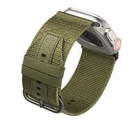 XIAOJU Rugged Strap Compatible with Apple Watch Ultra Strap 49mm 45mm 44mm 42mm, Leather and Nylon Apple Watch Sport Strap for Iwatch Series Ultra SE 2/8/7/6/5/4/3/2/1/SE, Green