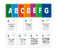 XIAOJUN Guitar Chord and Scale Learning Cards 49Pcs Guitar Flash Cards Guitar Chord Cards for Acoustic and Electric for Learn Practice Teach