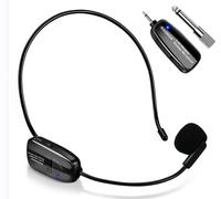XIAOKOA Wireless Microphone Headset, 2.4G Microphones System, 50m Transmission Range, Rechargeable Plug and Play, for Tour Guide/Teaching/Promotion/Speech