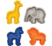 Xiaolanwelc 4Pcs/Set Plunger Cutters Fondant Cake Mould Biscuit Cookie Wild Animal Elephant Sugarcraft Decor Craft by … (Cake Mould)