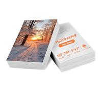 XiaoLidm 100 Sheets Photo Paper, 200gsm Photo Paper Glossy, Photo Printer Paper for Canon Hp Epson Inkjet Printer, 13 x 18 cm