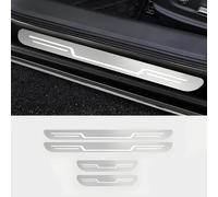XIAOLINGBAIHUO 4 Pcs Car Door Sill Protector for BMW 1 Series Hatchback (F70) 2024 and Other Cars, Car Sill Protectors Strips Welcome Pedal Decorative Accessories,Silver