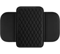 XIAOLINGBAIHUO Car Armrest Cushion for Dacia Duster Extreme Spring, Car Armrest Mats Wear-Resistant Pu Leather Auto Center Console Pad with 2 Side Storage Bags