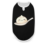 Xiaolongbao Chinese Dim Sum Bun Dog Shirts Patterned Pet Clothes Tank Top Sleeveless T-Shirt for Cats Puppy L