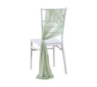 XIAOLZSL Chair Sashes 12pcs Chair Sashes for Wedding Chiffon Chair Covers Wedding Decoration for Ceremony Party Banquet(Sage green)