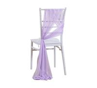 XIAOLZSL Chair Sashes 12pcs Chair Sashes for Wedding Chiffon Chair Covers Wedding Decoration for Ceremony Party Banquet(Lilac)