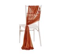 XIAOLZSL Chair Sashes 12pcs Chair Sashes for Wedding Chiffon Chair Covers Wedding Decoration for Ceremony Party Banquet(Orange)
