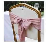 XIAOLZSL Chair Sashes 30-100Pcs Dusty Rose Cheesecloth Chair Bow Sashes Decorative for Wedding Chair Ribbons for Party Ceremony Banquet Chair Covers(Dusty Rose,50PCS)