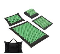 XiaoMaGe Acupressure Mat and Pillow Set with Carrying Bag - Acupuncture Mat for Neck & Back Pain Relief - Foot Manual Massager - Naturally Relaxation Gift - Stress Relief Massage Mat (Black)