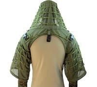 XIAOMAIDAM Sniper Ghillie Viper Hood, Tactical Ghillie Suit Foundation for Wargame, Hunting, Airsoft, Sniper Coat (Full Mesh Nylon Army Green)