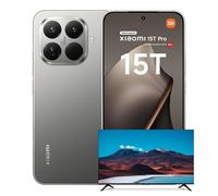 Xiaomi 15T Pro, Smartphone 12+512GB, 6.83" 144Hz Eye-care Display, MediaTek Dimensity 9400+, 50MP Leica 5x Pro Telephoto, 5500mAh, Titanium, Charger Not Included,2-years warranty+Xiaomi TV F 32
