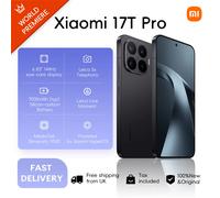 Xiaomi 17T Pro 5G, 12+256GB Global Version, 6.83" 144Hz 1.5K AMOLED Display 50MP MediaTek Dimensity 9500 7000mAh 100W Wired 50W Wireless Dual eSIM NFC Black
