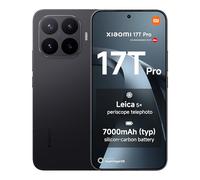 XIAOMI 17T Pro, Smartphone 12+512 GB, 6.83" 144Hz eye-care display, 7000mAh (typ) Silicon-carbon Battery, Leica 5x Telephoto, 100W HyperCharge, Black, 1 year extra warranty