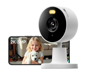 XIAOMI C100 2K 3MP Indoor Camera WiFi Security Camera AI Detection Infrared Night Vision Two-Way Audio Baby Pets Dogs Monitor Cameras Works with Alexa & Google
