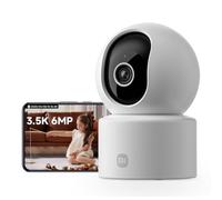 XIAOMI C500 Indoor Camera, 3.5K 6MP 360° Security Camera Indoor, Pet Camera Person/Pet Detect & Auto-Track, Physical lens Shielding, True Colours in Low Light, Two-Way Audio, 2.4/5GHz Wi-Fi 6, Alexa