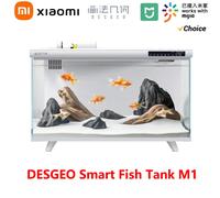 XIAOMI DESGEO smart fish tank integrated ecological self-circulation small desktop fish tank white M1 Mi Home APP Smart Control- Add EU Adapter