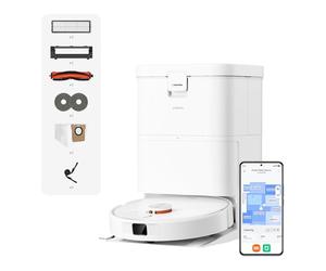 XIAOMI H50 Robot Vacuum with Mop Function and Lifting Mop, 10,000 Pa Suction Power, Dual Anti-Tangle System, Self-Cleaning Mop and Station, Automatic Emptying, LDS Navigation, App and Voice Control