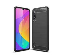 Xiaomi Mi 9 Lite Case, Cruzerlite Carbon Fiber Texture Design & Leather Texture Design Back Cover Anti-Scratch Shock Absorption Case for Xiaomi Mi 9 Lite (Black)