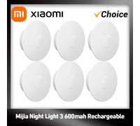 Xiaomi Mi Night Light 3 Version 600mah Rechargeable Motion Sensor Adjustable Brightness Smart Human Light Sensor Night Lamp 2Pcs