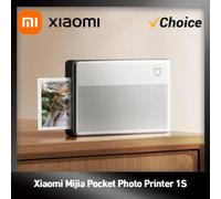 Xiaomi Mi Pocket Photo Printer 1S, ZINK Inkless Bluetooth 5.2 Portable W/Adhesive Paper & AR Video for Mi Home App add 50pcs paper