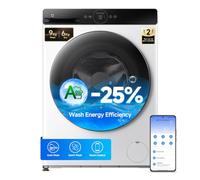 Xiaomi Mijia Front Load Washer Dryer Pro 9kg, 1400 RPM, Direct Drive Motor, Dual Auto-Dose, Quick Wash, Steam Refresh Care, 14 Programmes, Smart Control, White, A
