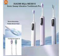 XIAOMI Mijia Sonic Toothbrush Pro MES610, 2 Shock-Absorbing Brush Heads, Sweep Vibration Smart Teeth Cleaning Feedback 4 Modes Blue add 3 head