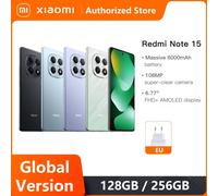 Xiaomi Mobile Phones Redmi Note 15 Global Version MTK Helio G100-Ultra 6.77" AMOLED display 108MP camera 6000mAh Smartphone 8GB 256GB Black