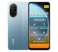 XIAOMI POCO C71 4G Smartphone 3GB+64GB Blue, UNISOC T7250 Octa-Core Processor, Immersive 6.88" 120Hz display, Massive 5200mAh battery, Clear 32MP AI dual camera (UK Version + 2 Years Warranty)