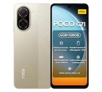 XIAOMI POCO C71 4G Smartphone 4GB+128GB Gold, UNISOC T7250 Octa-Core Processor, Immersive 6.88" 120Hz display, Massive 5200mAh battery, Clear 32MP AI dual camera (UK Version + 2 Years Warranty)